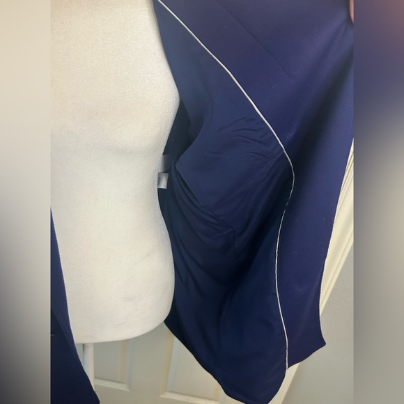 💙Anne Klein Navy Double-Breasted Blazer w/Pockets and Decorative Silver Buttons - Picture 15 of 17